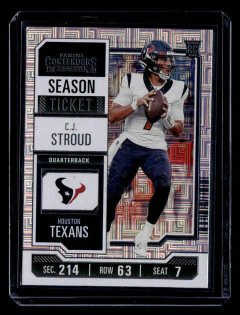2023 Panini Contenders #40 C.J. Stroud Game Ticket Orange