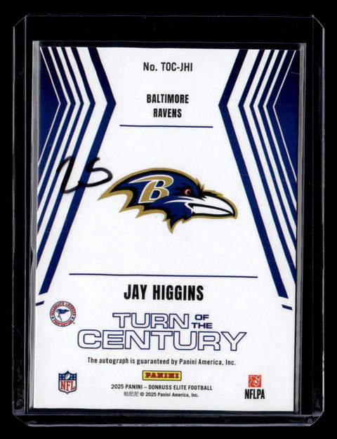 2025 Donruss Elite #TOC-JHI Jay Higgins Turn Of The Century Auto /499