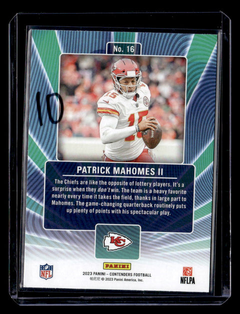 2023 Panini Contenders #16 Patrick Mahomes II Winning Ticket