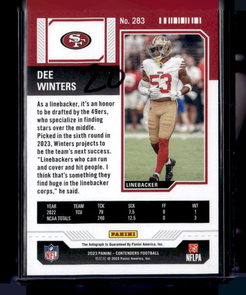 2023 Panini Contenders #283 Dee Winters