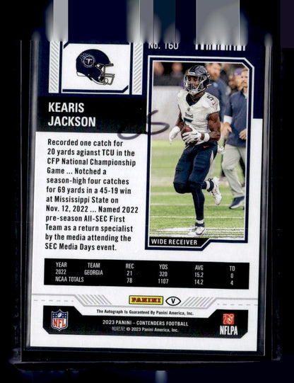 2023 Panini Contenders #160 Kearis Jackson Cracked Ice Auto /23