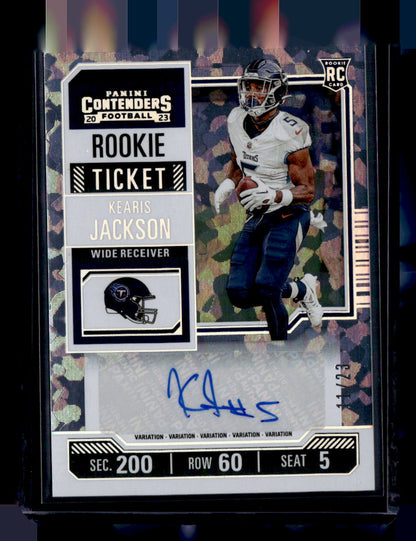 2023 Panini Contenders #160 Kearis Jackson Cracked Ice Auto /23