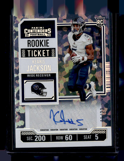 2023 Panini Contenders #160 Kearis Jackson Cracked Ice Auto /23