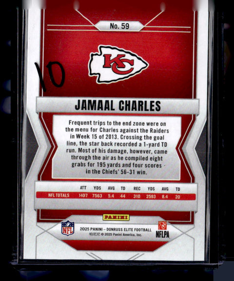 2025 Donruss Elite #59 Jamaal Charles /25