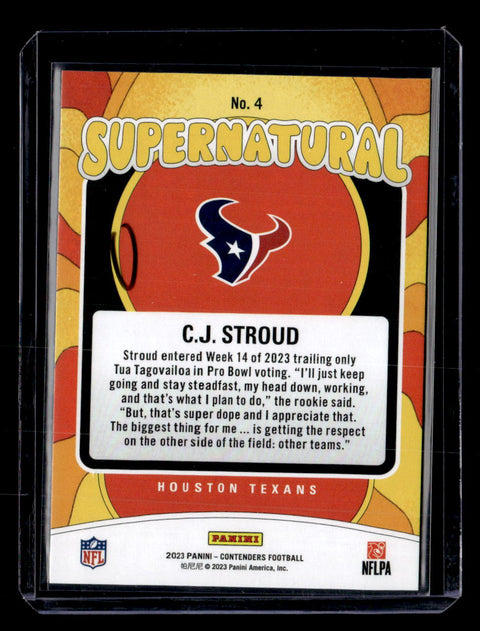 2023 Panini Contenders #4 C.J. Stroud Supernatural