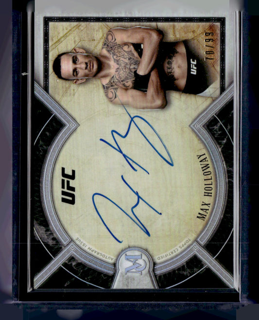 2018 Topps Museum Collection #MA-MH0 Max Halloway Auto /99