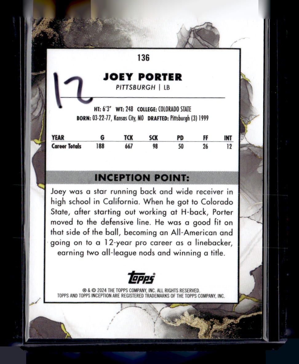 2024 Topps Inception Joey Porter /10
