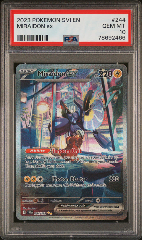 2023 Pokemon Svi En-Scarlet & Violet #244 Miraidon Ex SIR PSA 10
