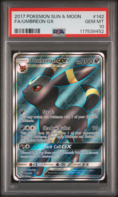 2017 Pokemon Sun & Moon #142 Fa/Umbreon Gx PSA 10