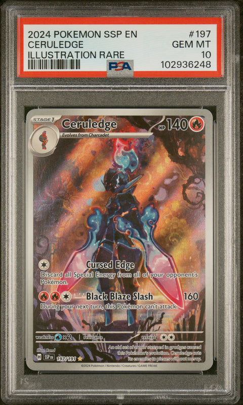 2024 Pokemon Ssp En-Surging Sparks Ceruledge #197 PSA 10