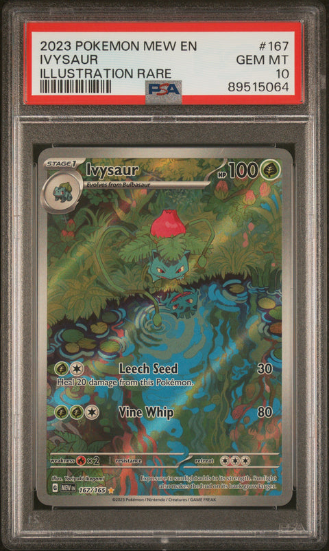 2023 Pokemon Mew En-151 Ivysaur #167 PSA 10