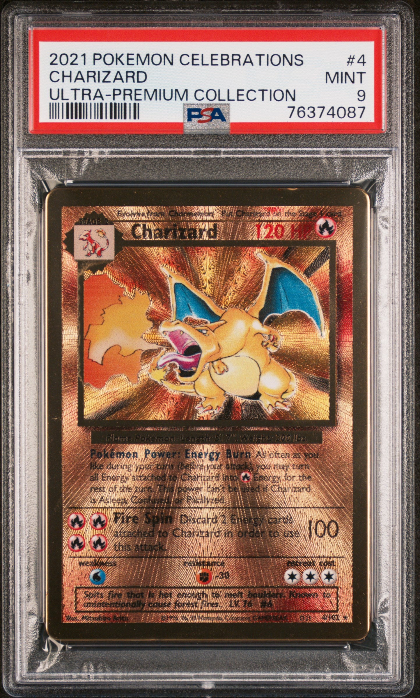 2021 Pokemon Celebrations Ultra-Premium Collection Charizard #4 PSA 9