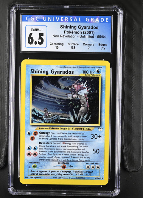 2001 Pokemon Neo Revelation #65/64 Shining Gyarados CGC 6.5