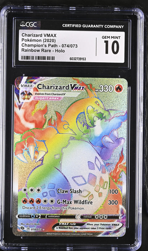2020 Pokemon Champion's Path #074/073 Charizard VMAX CGC 10