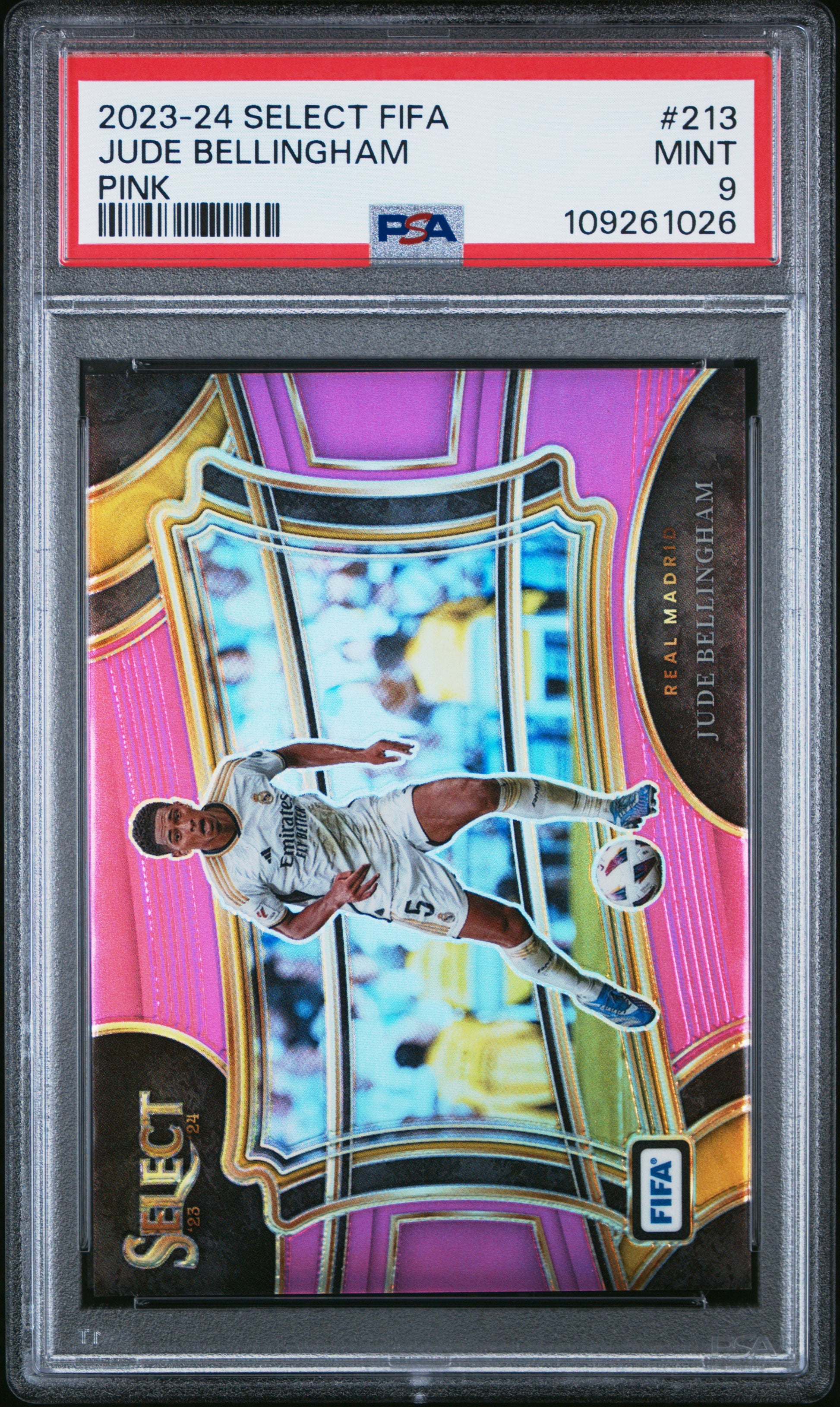 2023-24 Panini Select Fifa #213 Jude Bellingham Pink PSA 9 109261026