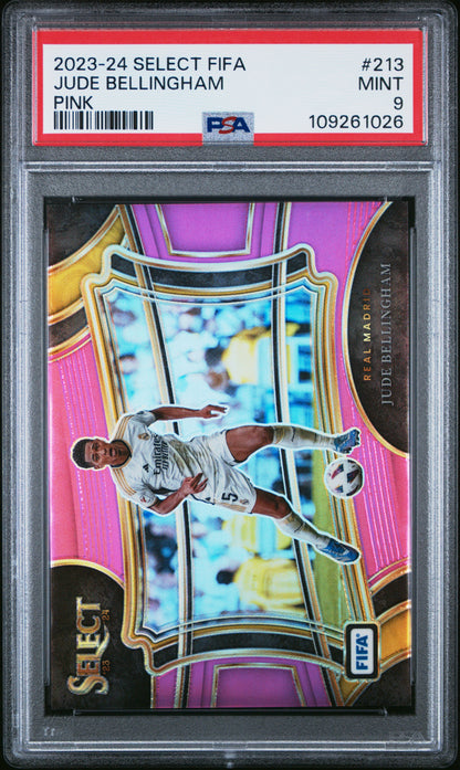 2023-24 Panini Select Fifa #213 Jude Bellingham Pink PSA 9 109261026