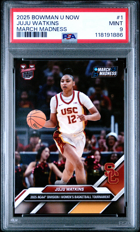 2025 Bowman U Now March Madness #1 Juju Watkins PSA 9