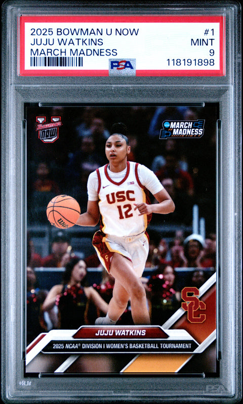 2025 Bowman U Now March Madness #1 Juju Watkins PSA 9