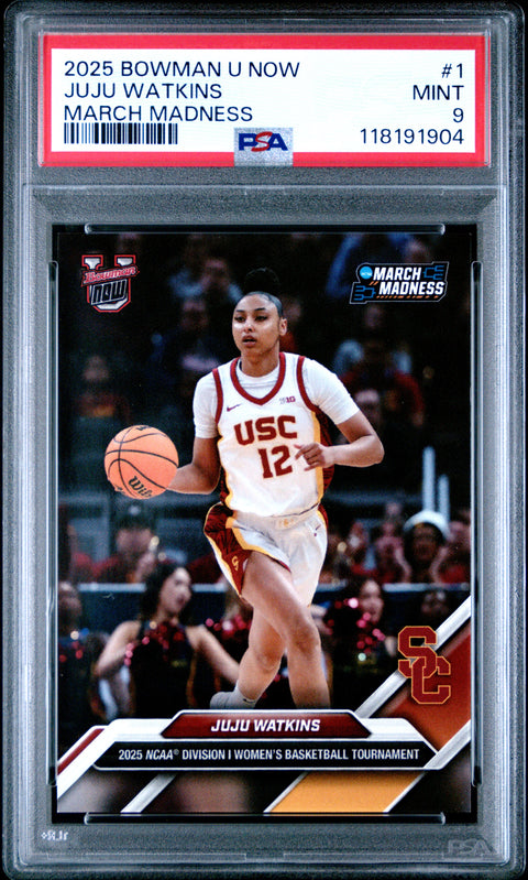 2025 Bowman U Now March Madness #1 Juju Watkins PSA 9