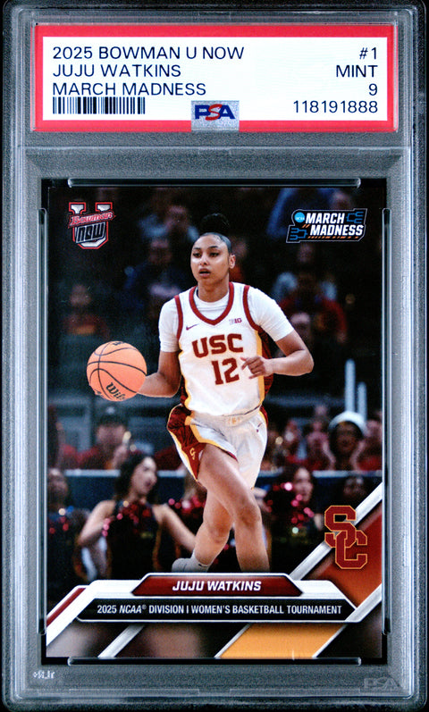 2025 Bowman U Now March Madness #1 Juju Watkins PSA 9