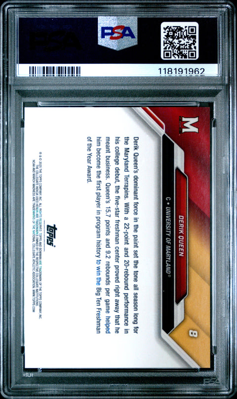 2025 Bowman U Now March Madness #8 Derik Queen Black PSA 8