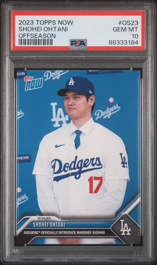 2023 Topps Now Offseason #OS23 Shohei Ohtani PSA 10
