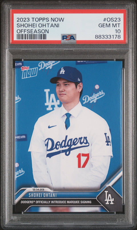 2023 Topps Now Offseason #OS23 Shohei Ohtani PSA 10