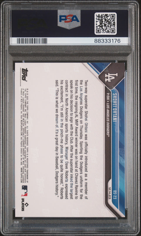 2023 Topps Now Offseason #OS23 Shohei Ohtani PSA 9