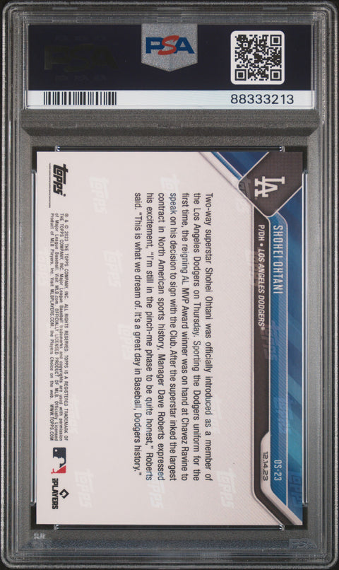 2023 Topps Now Offseason #OS23 Shohei Ohtani PSA 9