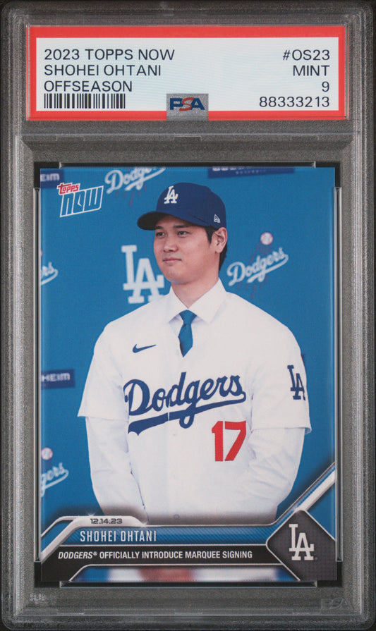2023 Topps Now Offseason #OS23 Shohei Ohtani PSA 9