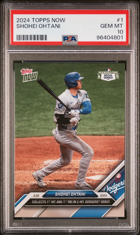 2024 Topps Now #1 Shohei Ohtani PSA 10