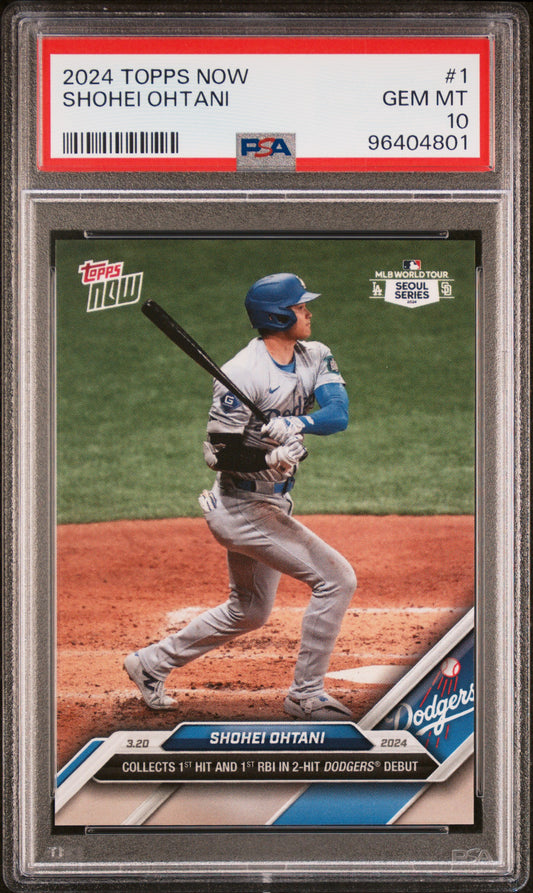 2024 Topps Now #1 Shohei Ohtani PSA 10