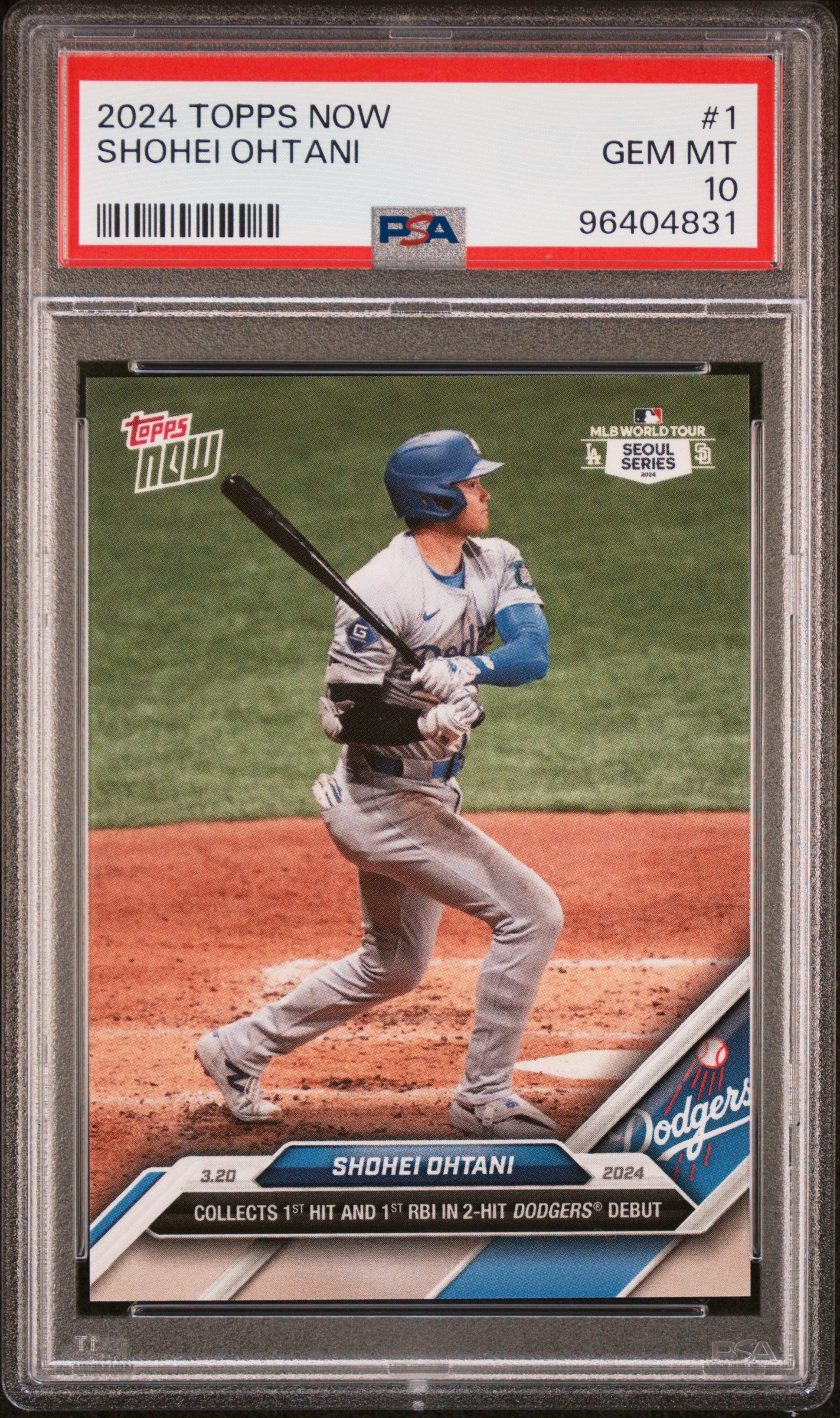 2024 Topps Now #1 Shohei Ohtani PSA 10