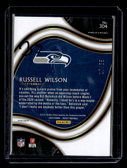 2020 Panini Select #304 Russell Wilson Tie-Dye Prizm #/25