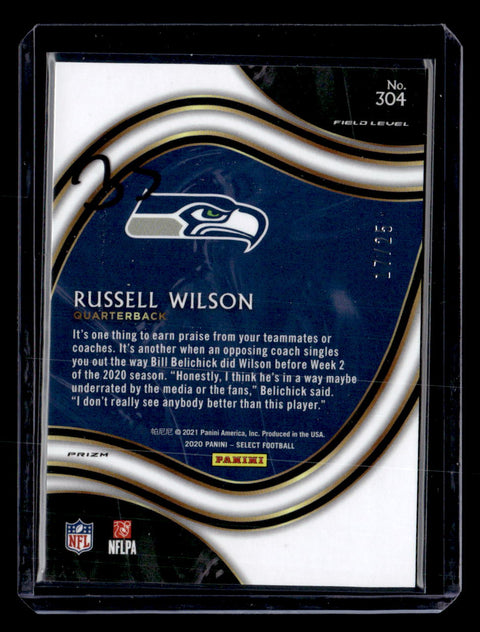 2020 Panini Select #304 Russell Wilson Tie-Dye Prizm #/25