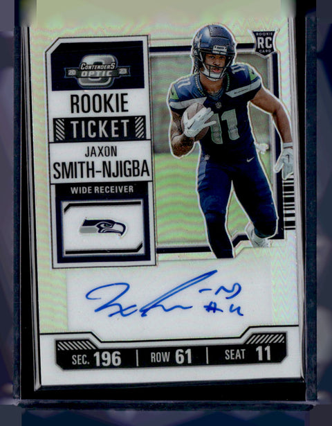 2923 Contenders Optic #117 Jaxon Smith-Njigba Rookie Ticket Auto