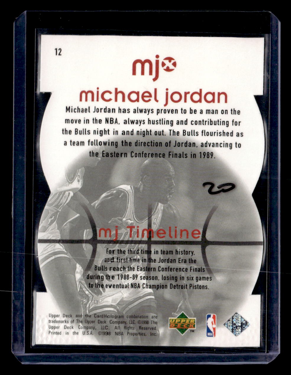 1998 Upper Deck MJx #12 Michael Jordan Timepieces Red #/2300