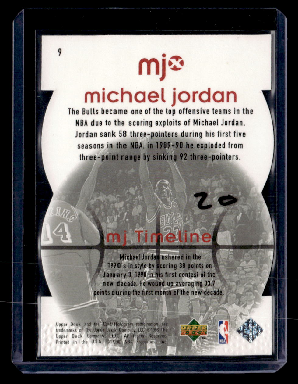 1998 Upper Deck MJx #1 Michael Jordan Timepieces Red #/2300