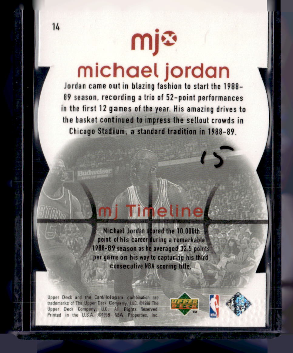 1998 Upper Deck MJx #14 Michael Jordan Timepieces Red #/2300