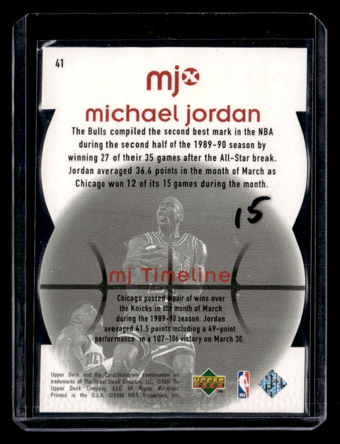 1998 Upper Deck MJx #41 Michael Jordan Timepieces Red #/2300