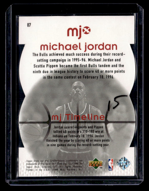 1998 Upper Deck MJx #87 Michael Jordan Timepieces Red #/2300