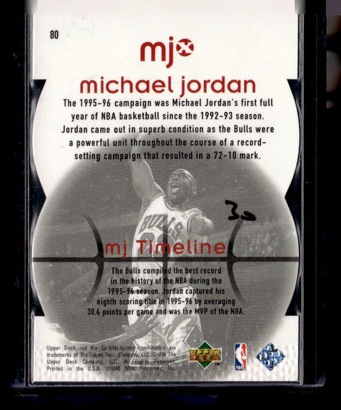 1998 Upper Deck MJx #80 Michael Jordan Timepieces Red #/2300