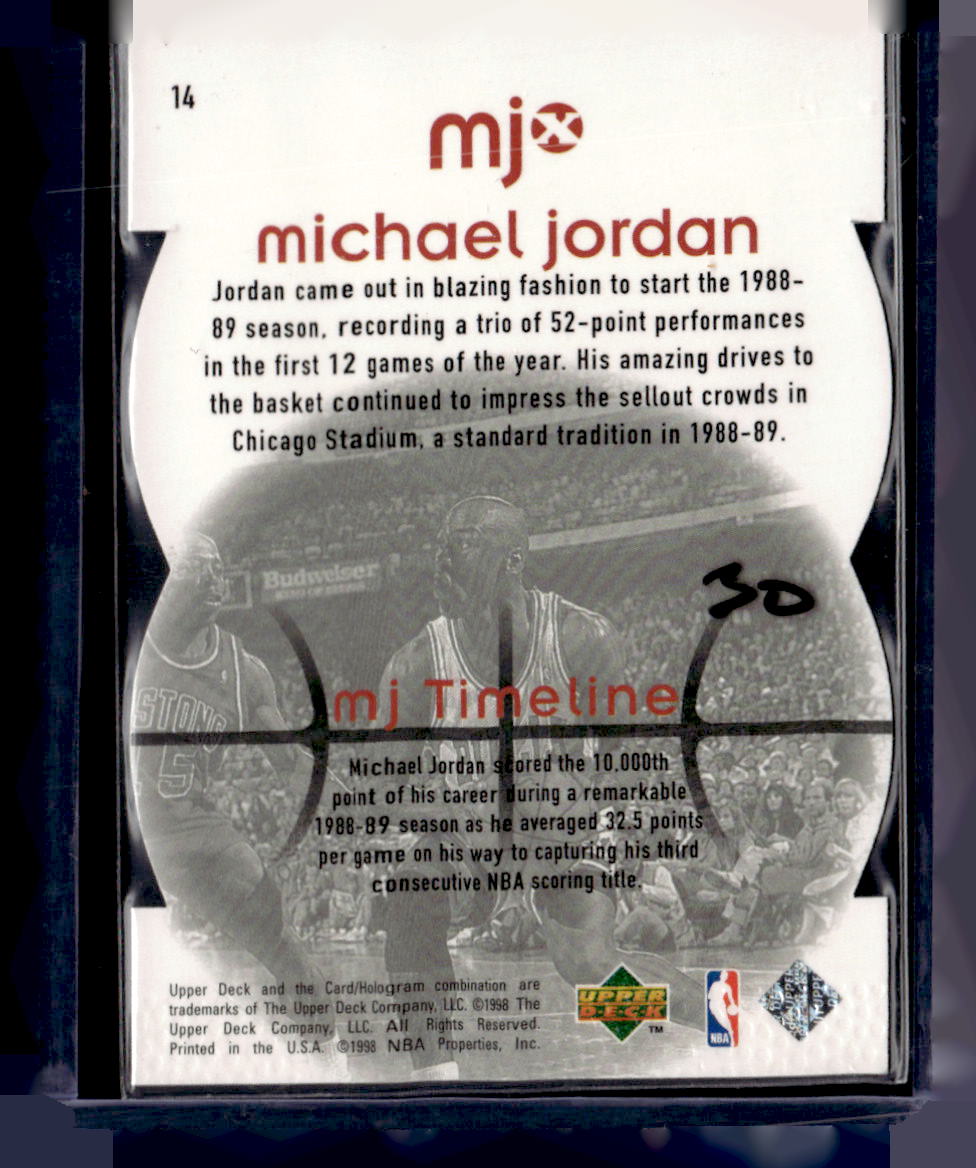 1998 Upper Deck MJx #14 Michael Jordan Timepieces Red #/2300