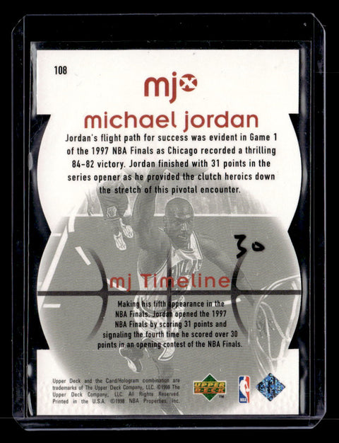 1998 Upper Deck MJx #108 Michael Jordan Timepieces Red #/2300
