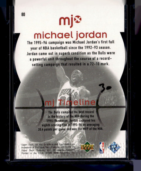 1998 Upper Deck MJx #80 Michael Jordan Timepieces Red #/2300
