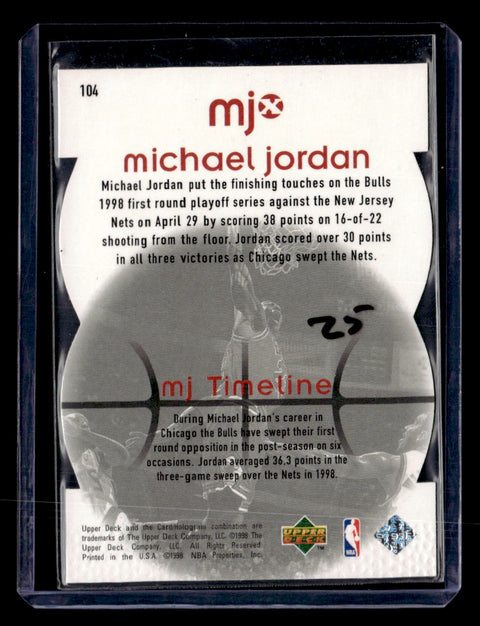 1998 Upper Deck MJx #104 Michael Jordan Timepieces Red #/2300