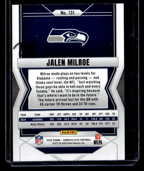 2025 Donruss Elite #131 Jalen Milroe /649