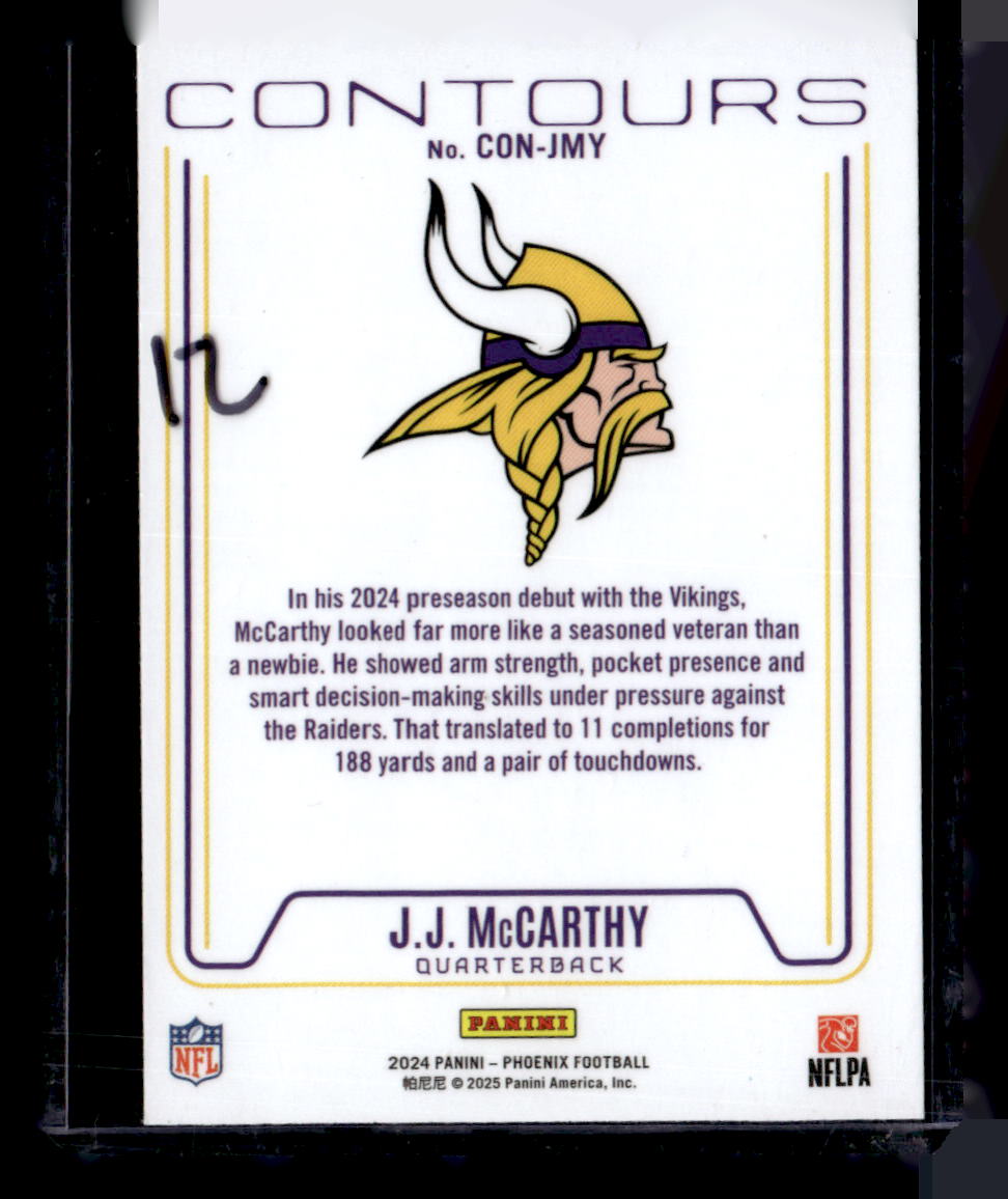 2024 Panini Phoenix #CON-JMY J.J McCarthy Contours