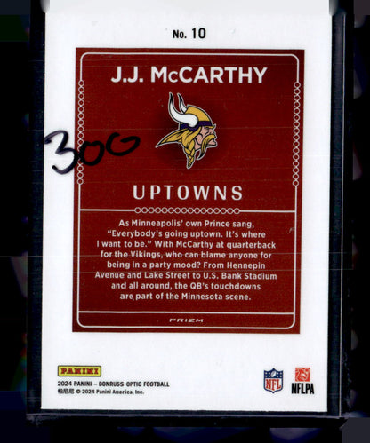 2024 Donruss Optic #10 J.J. McCarthy Uptowns