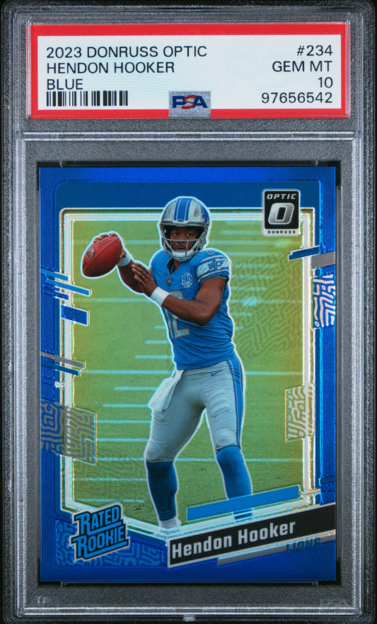 2023 Panini Donruss Optic #234 Hendon Hooker Blue PSA 10 97656542